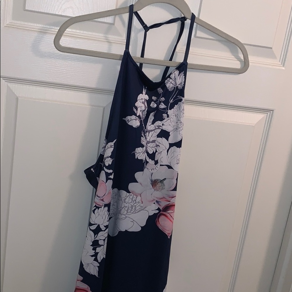 Flower dress with thin straps